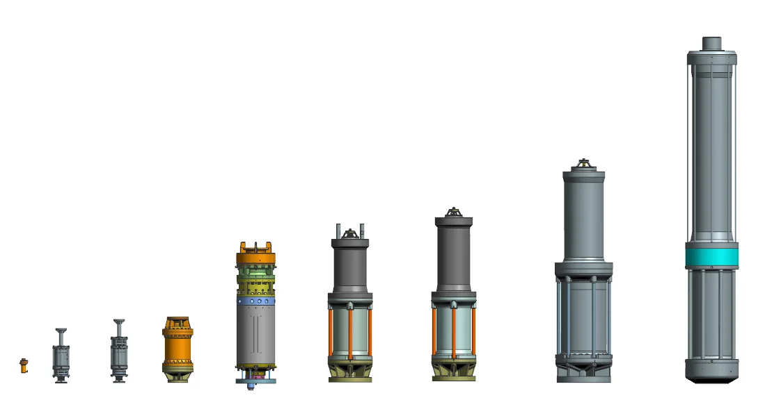 Range of C-NAC submerged cryogenic pumps